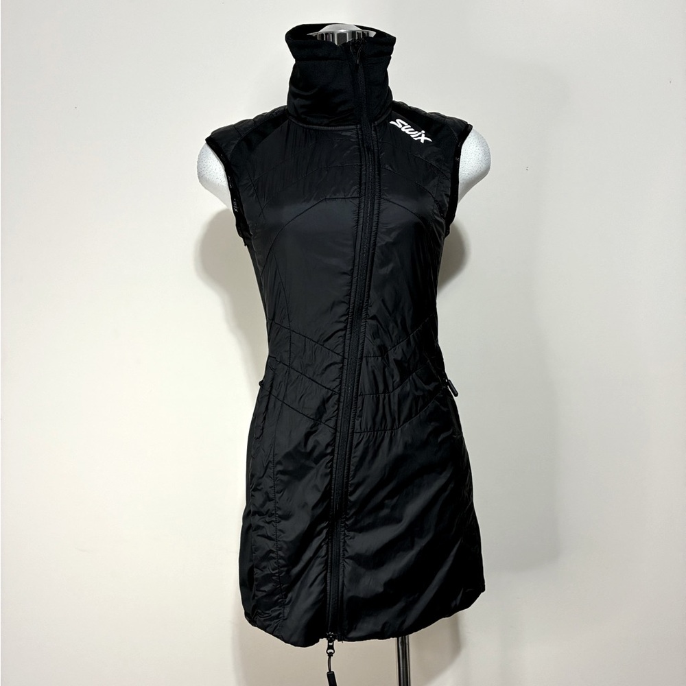 Swix Women’s Long Black Asymmetrical Sleek Black Women's Vest